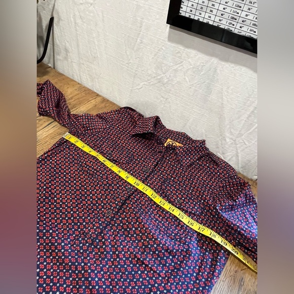 📍❤️ Tory Burch Blouse – Red Geometric Print – Size 10 - Picture 4 of 12